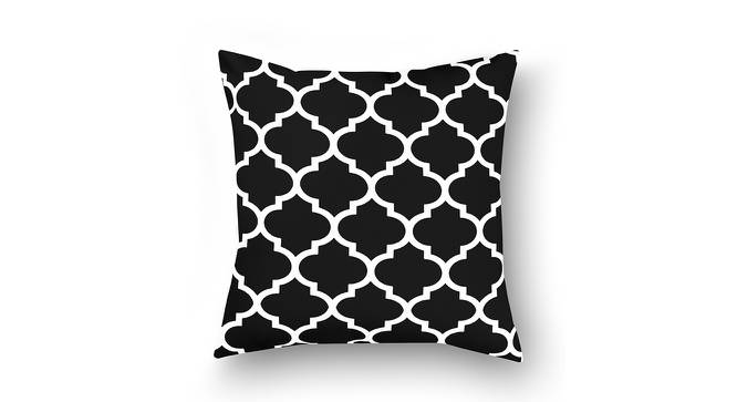 Mittens Black Geometric 16 x 16 Inches Polyester Cushion Cover (Black) by Urban Ladder - Cross View Design 1 - 587996