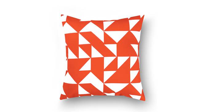 Charlotte Orange Geometric 16 x 16 Inches Polyester Cushion Cover Set of 5 (Orange) by Urban Ladder - Front View Design 1 - 588094