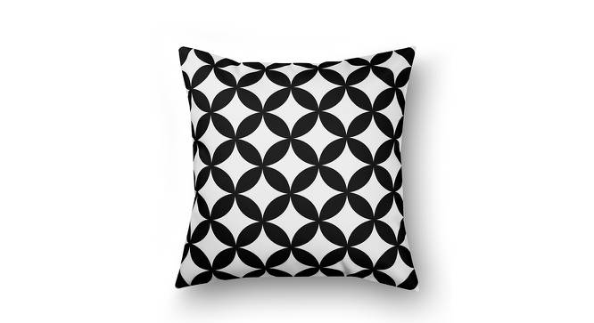 Wayne Black Geometric 16 x 16 Inches Polyester Cushion Cover (Black) by Urban Ladder - Cross View Design 1 - 588196