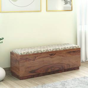 Bedroom Benches Design Zephyr Solid Wood Bench in Teak Finish