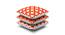 Platt Orange Geometric 16 x 16 Inches Polyester Cushion Cover Set of 3 (Orange) by Urban Ladder - Cross View Design 1 - 588399