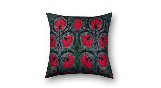 Aussie Red Floral 16 x 16 Inches Polyester Cushion Cover (Red) by Urban Ladder - Cross View Design 1 - 588696