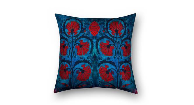 Axle Blue Floral 16 x 16 Inches Polyester Cushion Cover Set of 2 (Blue) by Urban Ladder - Cross View Design 1 - 588704