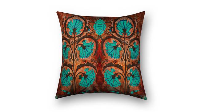Bailey Brown Floral 16 x 16 Inches Polyester Cushion Cover (Brown) by Urban Ladder - Cross View Design 1 - 588786