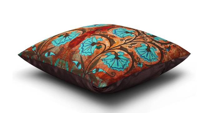 Bailey Brown Floral 16 x 16 Inches Polyester Cushion Cover (Brown) by Urban Ladder - Front View Design 1 - 588797