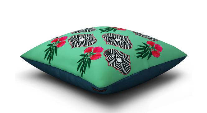 Ashley Green Floral 16 x 16 Inches Polyester Cushion Cover (Green) by Urban Ladder - Front View Design 1 - 588900