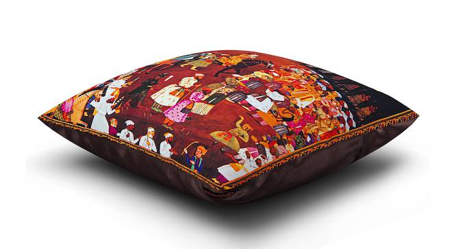Argus Brown Traditional 16 x 16 Inches Polyester Cushion Cover (Brown) by Urban Ladder - Front View Design 1 - 589206