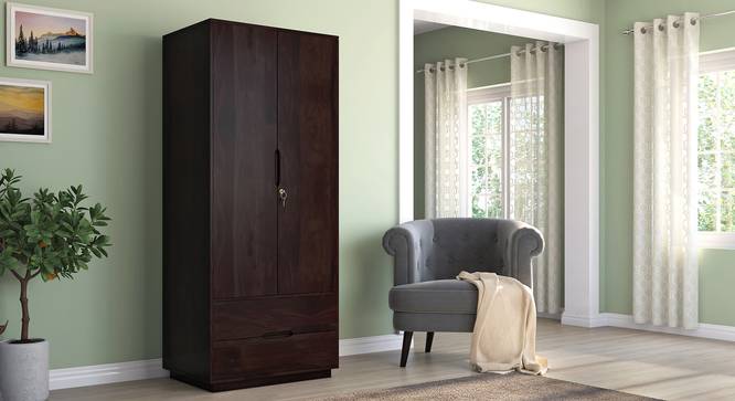 Zephyr Wardrobe (Mahogany Finish) by Urban Ladder - Front View Design 1 - 589428