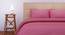 Jayce Pink Solid 210 TC Cotton King Size Bedsheet with 2 Pillow Covers (King Size) by Urban Ladder - Front View Design 1 - 589587