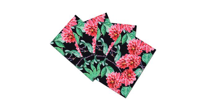 Toro Red Floral Polyester 12 x 18 Inches Table Mat Set of 4 (Red) by Urban Ladder - Front View Design 1 - 589875