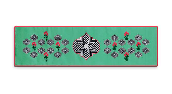Teresa Green Floral Polyester 12x47 Inches Table Runner (Green) by Urban Ladder - Cross View Design 1 - 589898