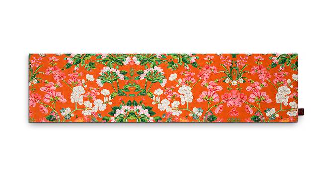 Hana Orange Floral Polyester 12x47 Inches Table Runner (Orange) by Urban Ladder - Cross View Design 1 - 589948