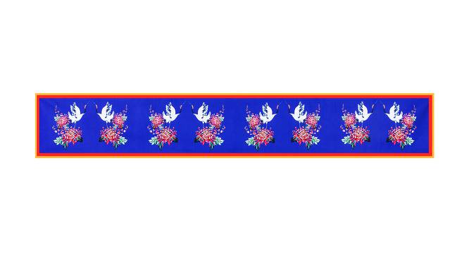 Kallie Blue Abstract Polyester 12x47 Inches Table Runner (Blue) by Urban Ladder - Cross View Design 1 - 589953