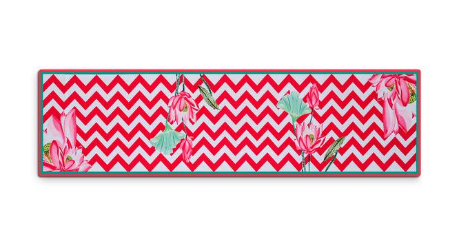 Greta Pink Geometric Polyester 12x47 Inches Table Runner (Pink) by Urban Ladder - Cross View Design 1 - 590026