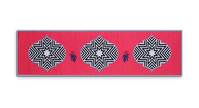Felix Pink Floral Polyester 12x47 Inches Table Runner (Pink) by Urban Ladder - Cross View Design 1 - 590027
