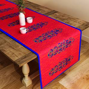 Table Furnishing In Bangalore Design Red Abstract Polyester Table Runner