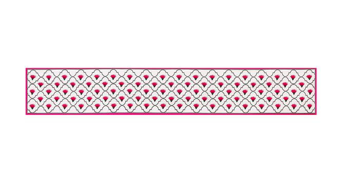 Rayne Pink Floral Polyester 12x47 Inches Table Runner (Pink) by Urban Ladder - Cross View Design 1 - 590086