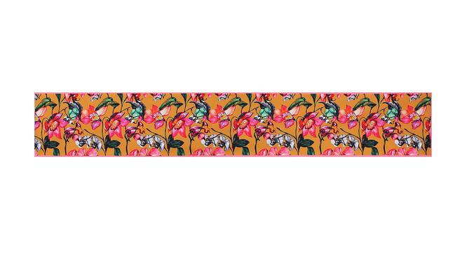 Aya Yellow Floral Polyester 12x77 Inches Table Runner (Yellow) by Urban Ladder - Cross View Design 1 - 590091