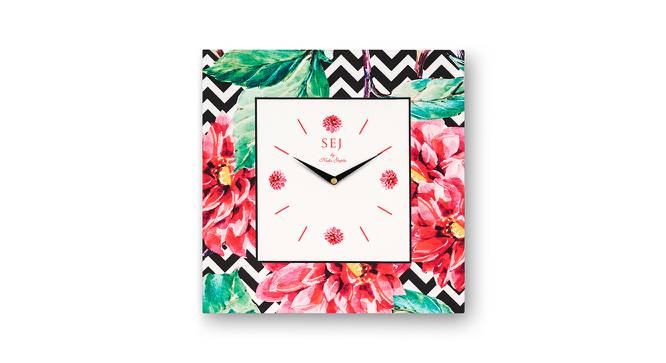 Ariana White MDF Square Aanalog Wall Clock (White) by Urban Ladder - Cross View Design 1 - 590267