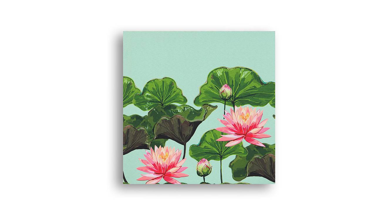 Green Floral Fabric Wall Art Urban Ladder