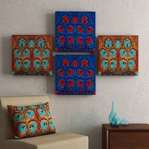 All Wall Decor In Gurgaon Design Blue Abstract Fabric Wall Art