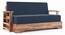 Mahim Sofa Cum Bed (Lapis Blue, With Storage Arm) by Urban Ladder - Design 1 Side View - 590737