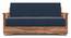 Mahim Sofa Cum Bed (Lapis Blue, With Storage Arm) by Urban Ladder - Ground View Design 1 - 590738