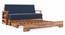 Mahim Sofa Cum Bed (Lapis Blue, With Storage Arm) by Urban Ladder - Rear View Design 1 - 590739