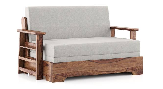 Mahim Compact Sofa Cum Bed (Vapour Grey, With Storage Arm) by Urban Ladder - Design 1 Side View - 590747
