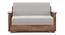 Mahim Compact Sofa Cum Bed (Vapour Grey, With Storage Arm) by Urban Ladder - Ground View Design 1 - 590748