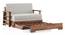 Mahim Compact Sofa Cum Bed (Vapour Grey, With Storage Arm) by Urban Ladder - Design 1 Close View - 590750