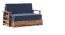 Mahim Compact Sofa Cum Bed (Lapis Blue, With Storage Arm) by Urban Ladder - Rear View Design 1 - 590759