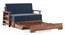 Mahim Compact Sofa Cum Bed (Lapis Blue, With Storage Arm) by Urban Ladder - Design 1 Top Image - 590761
