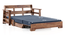 Mahim Compact Sofa Cum Bed (Lapis Blue, With Storage Arm) by Urban Ladder - Design 1 Dimension - 590763