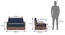 Mahim Compact Sofa Cum Bed (Lapis Blue, With Storage Arm) by Urban Ladder - Image 1 Design 1 - 590764