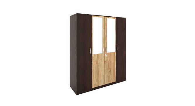 Willy 4 Door Engineered Wood Wardrobe - New Wenge Sonama Oak (Melamine Finish) by Urban Ladder - Front View Design 1 - 591340
