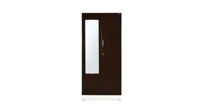 Electra 2 Door Metal Wardrobe - Brown Ivory (Polished Finish) by Urban Ladder - Front View Design 1 - 591342