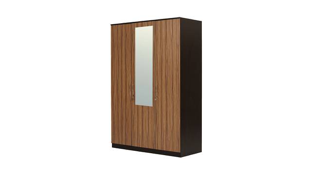 Terence 3 Door Engineered Wood Wardrobe - New Wenge Natural Ebony (Melamine Finish) by Urban Ladder - Cross View Design 1 - 591355