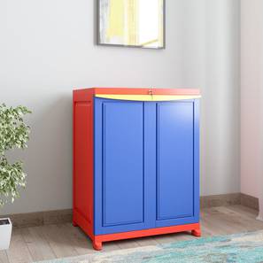 Plastic Storage Design Emmett Plastic Storage Cabinet Blue & Red (Blue & Red)