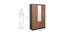 Enri 3 Door Engineered Wood Wardrobe - Wenge Teak (Melamine Finish) by Urban Ladder - Design 1 Dimension - 591416