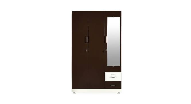 Electra 3 Door Metal Wardrobe - Brown Ivory (Polished Finish) by Urban Ladder - Front View Design 1 - 591420