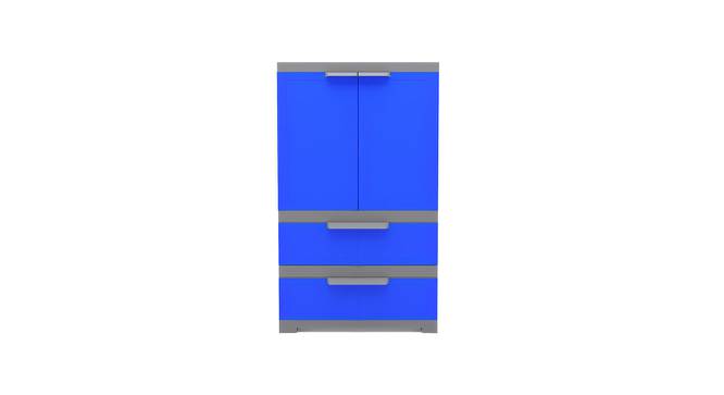 William Plastic Storage Cabinet Blue & Grey (Blue & Grey) by Urban Ladder - Front View Design 1 - 591438