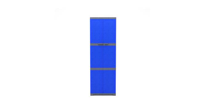 Jack Plastic Storage Cabinet Blue & Grey (Blue & Grey) by Urban Ladder - Front View Design 1 - 591440