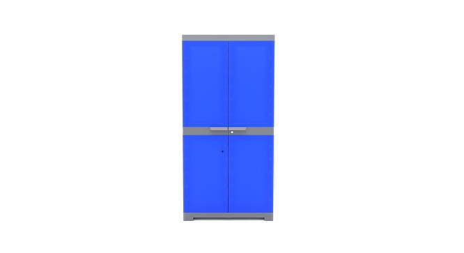 Mason Plastic Storage Cabinet Blue & Grey (Blue & Grey) by Urban Ladder - Front View Design 1 - 591444