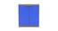 Freedom Plastic Storage Cabinet Blue & Grey (Blue & Grey) by Urban Ladder - Front View Design 1 - 591445