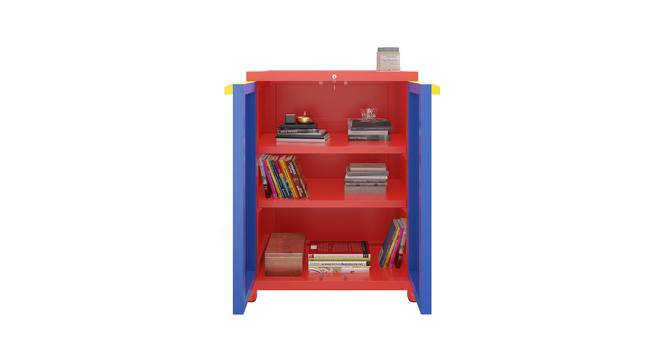 Emmett Plastic Storage Cabinet Blue & Red (Blue & Red) by Urban Ladder - Cross View Design 1 - 591454