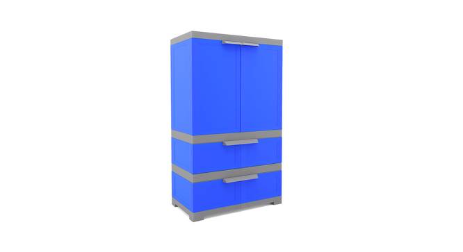 William Plastic Storage Cabinet Blue & Grey (Blue & Grey) by Urban Ladder - Cross View Design 1 - 591458