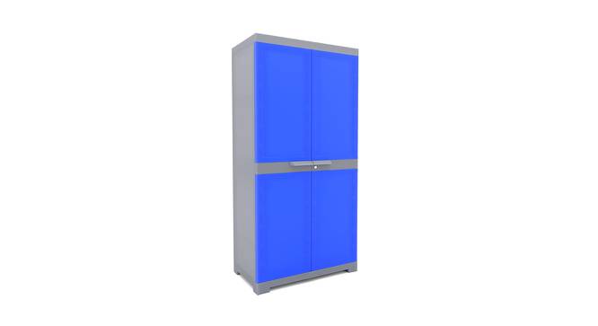 Mason Plastic Storage Cabinet Blue & Grey (Blue & Grey) by Urban Ladder - Cross View Design 1 - 591461