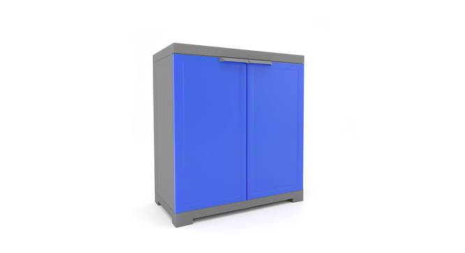 Freedom Plastic Storage Cabinet Blue & Grey (Blue & Grey) by Urban Ladder - Cross View Design 1 - 591462
