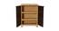 Emma Plastic Storage Cabinet Weather Brown & Biscuit (Weather Brown & Biscuit) by Urban Ladder - Design 1 Side View - 591479